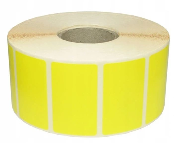 Etykiety termiczne żółte papierowe 50mm x 30mm 2000szt średnica gilzy fi40