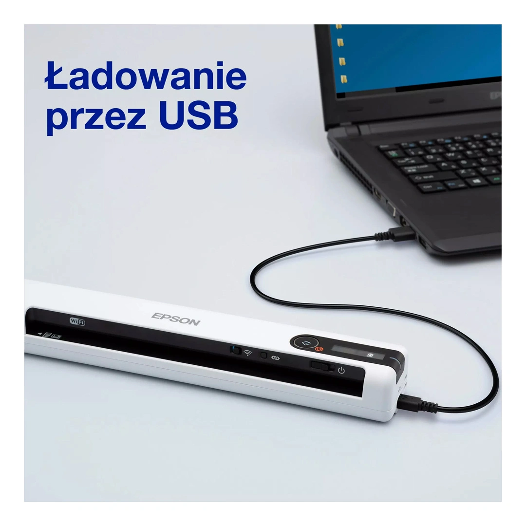 Skaner dokumentów Epson DS-80W / mobilny / 4 s na stronę / Wi-Fi / USB / akumulator